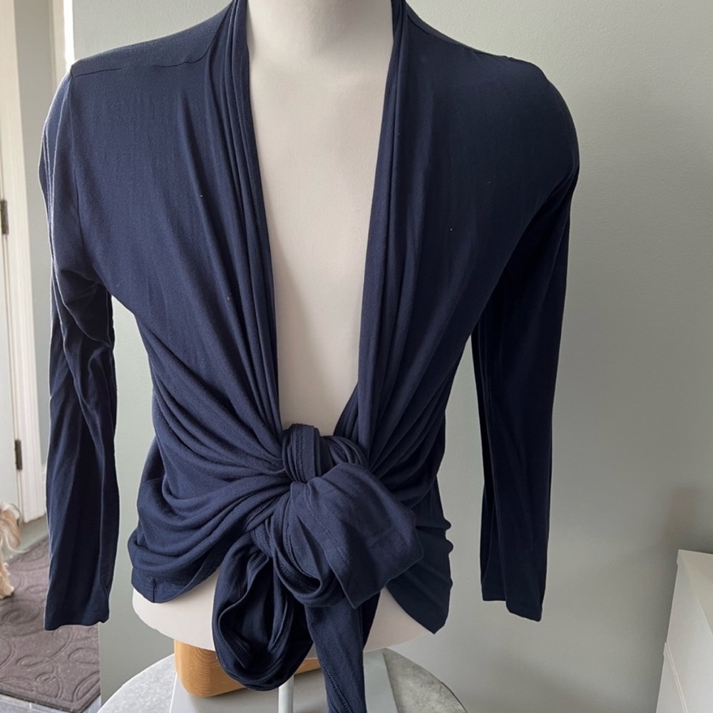 ENCIRCLED 🇨🇦 The Everyday Twist Top Women’s SZ L 💥 GREY 💥 Travel Cardigan Duster - Picture 7 of 17
